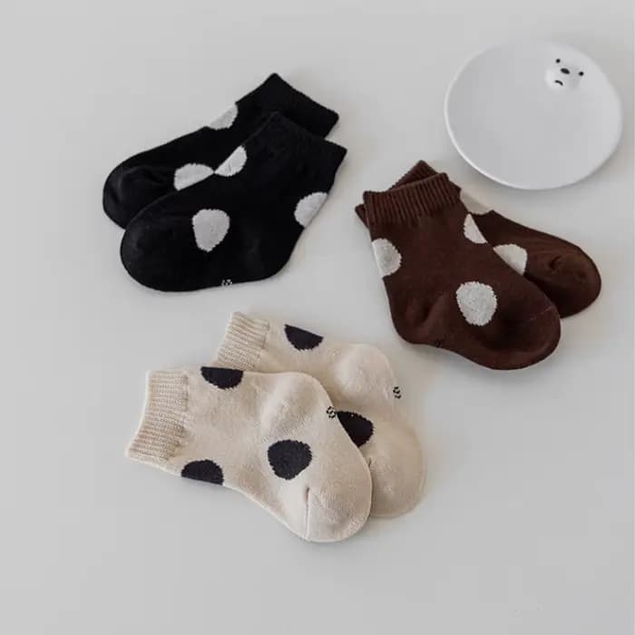 Chaussettes mignonnes à pois pour bébé, nouveau-né, garçon et fille, en coton, Tube central, coréen, décontractées, pour enfants de 0 à 6 ans, printemps-automne