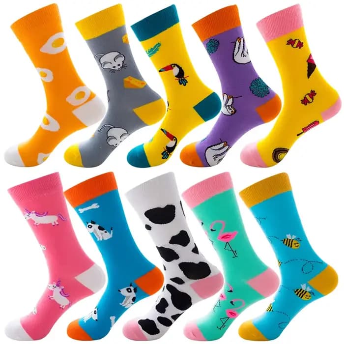 Chaussettes en coton colorées pour hommes et femmes