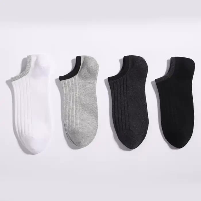 Chaussette courte pour hommes pour printemps été automne décontracté coton noir blanc gris respirant Invisible