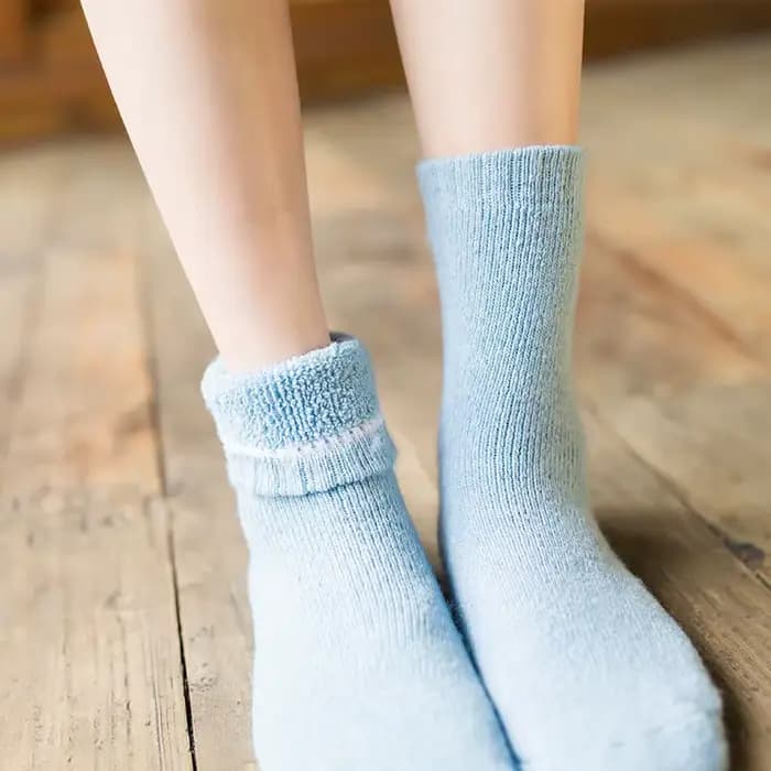 Chaussettes en laine épaisse et chaude pour femmes