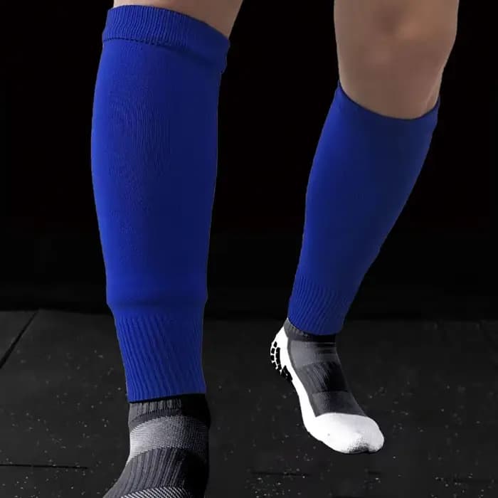 Loogdeel 1 paire de chaussettes de Football professionnelles respirantes à manches de Compression de mollet de haute
