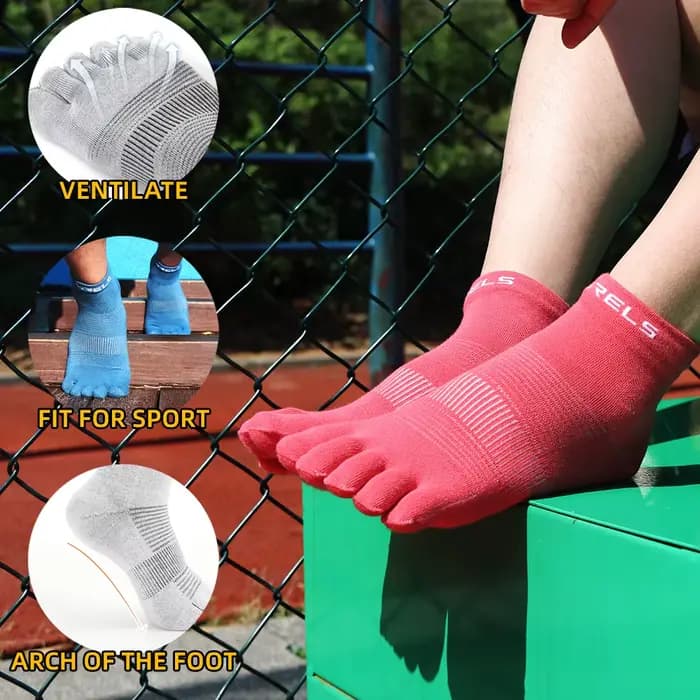 COOLMAX – chaussettes d'athlétisme à cinq doigts