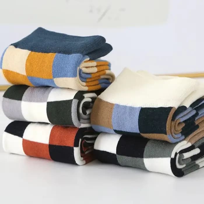 Lot de 5 paires de chaussettes pour hommes en coton peigné