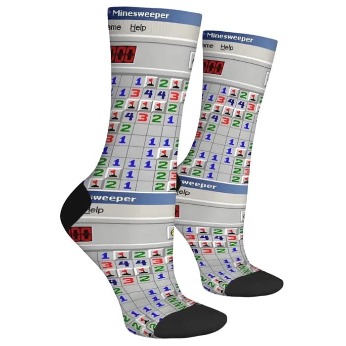Minesweeper Fun Game Chaussettes pour hommes Hip Hop Happy Fashion