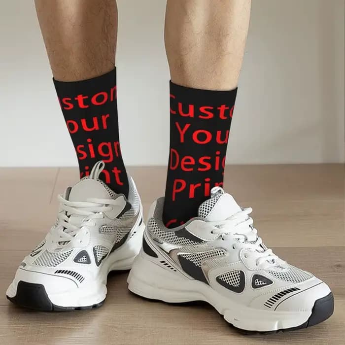 Personnalisez votre conception chaussettes femmes hommes chaud impression 3D Logo personnalisé imprimé