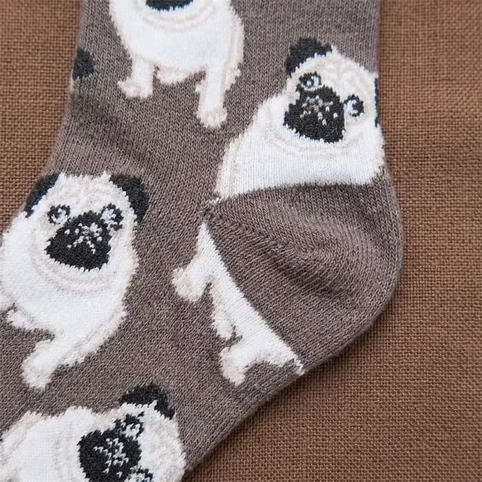 1 paire de chaussettes unisexes avec base brun grisâtre