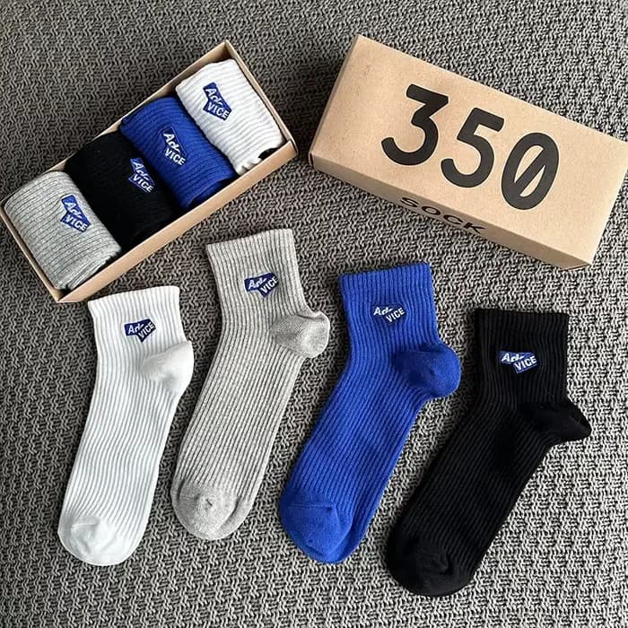 4 paires/boîte chaussettes homme cadeau coton Ventilation mâle femme