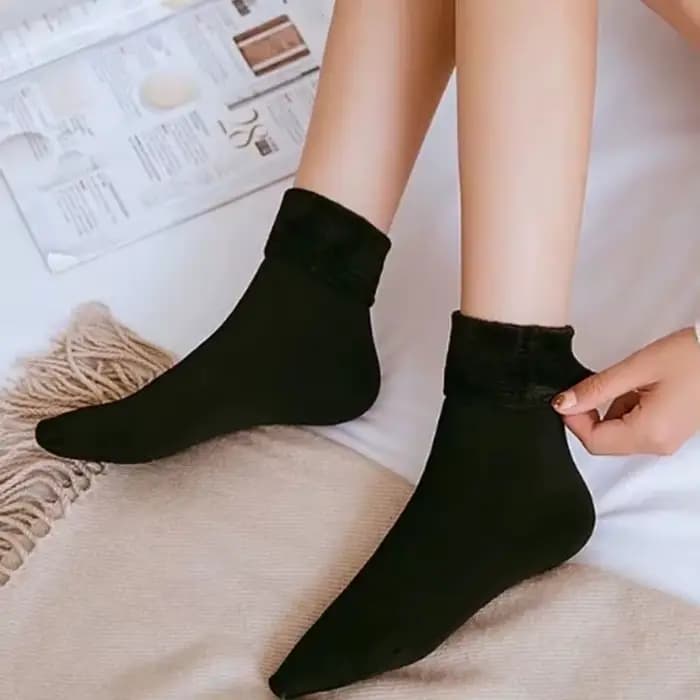 Chaussettes thermiques épaisses en velours pour femmes, chaussettes de sol, bottes de neige, laine, cachemire, doux, décontracté, solide, document, maison, chaud, hiver