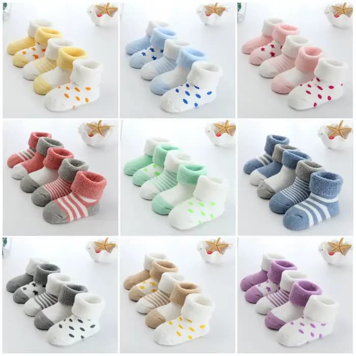 5 paires de chaussettes antidérapantes pour bébés de 0 à 3 ans