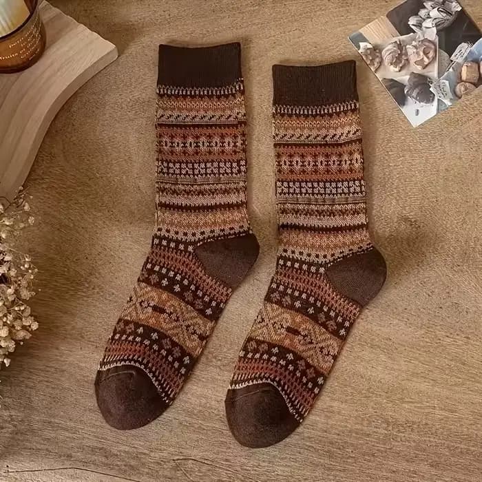 Chaussettes mi-mollet pour femme – Style ethnique