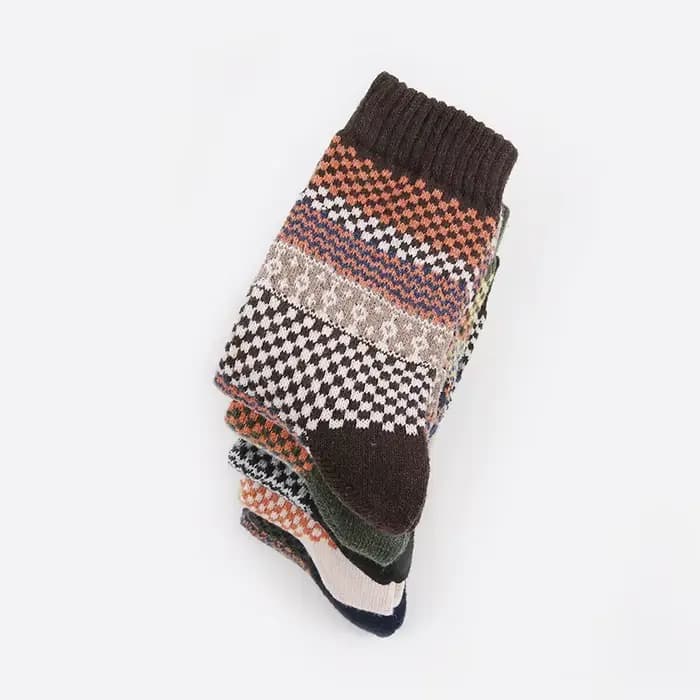 Chaussettes décontractées en laine de lapin pour hommes
