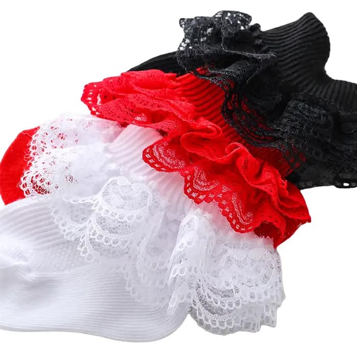 0-12 mois nouveau-né bébé coton chaussette dentelle princesse peigné