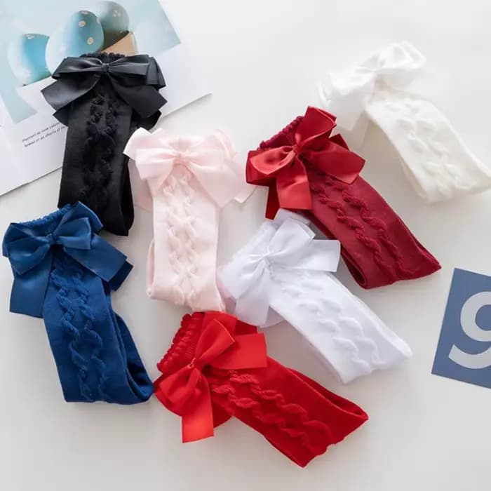 Nouvelles chaussettes pour filles avec gros nœuds