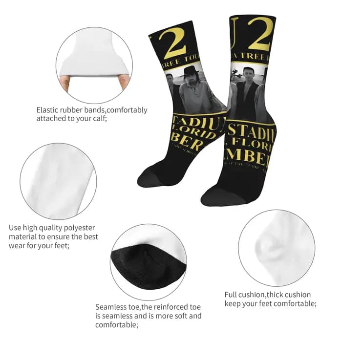 Chaussettes vintage U2 des années 90