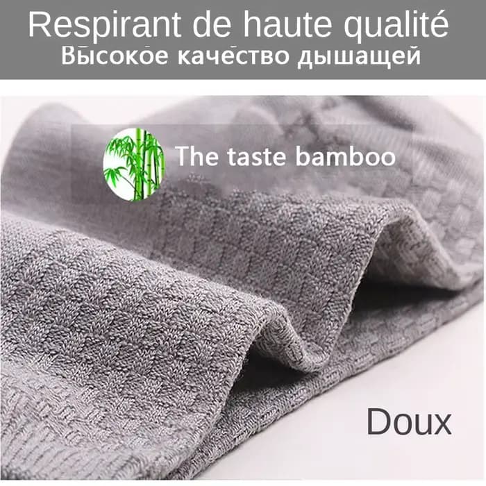 5 paires/lot hommes chaussettes en Fiber de bambou affaires courtes respirant cheville