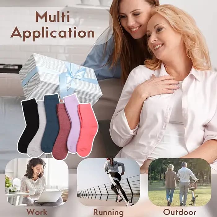 Chaussettes thermiques en laine épaisse pour femmes