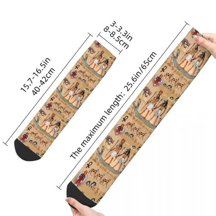 Chaussettes humoristiques pour hommes et femmes, Symdockers éma ens, Boho Tribal Graphic, Prairie Egypt Sock, Happy Male, Spring, Summer, Autumn, Winter