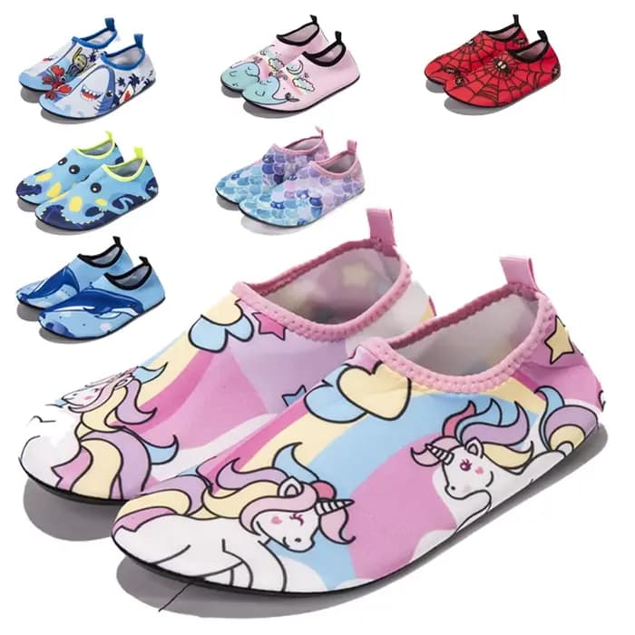 Chaussettes de natation pour enfants, Sport aquatique, plage, fines, multi-imprimés, antidérapantes, Fitness, Yoga, danse, natation, Surf, plongée, chaussures sous-marines