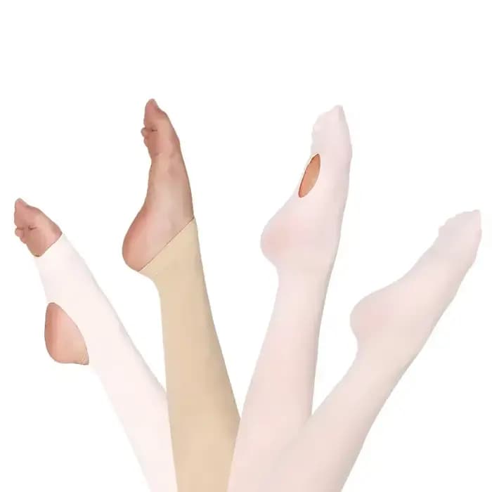 Collants à pieds pour femmes et enfants adultes, pour danser, taille élastique, Yoga, serrés, étriers, collants de Ballet de danse Convertible