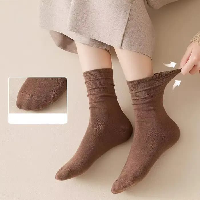 3/6/12 paires de chaussettes mi-tube simples et confortables pour femmes