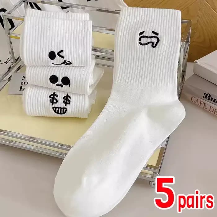 Ensemble de chaussettes courtes drôles de dessin animé pour femmes