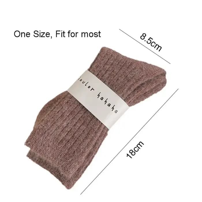Mode cachemire hiver chaud velours chaussettes thermique épais mi Tube chaussettes rayures longues chaussettes pour les femmes