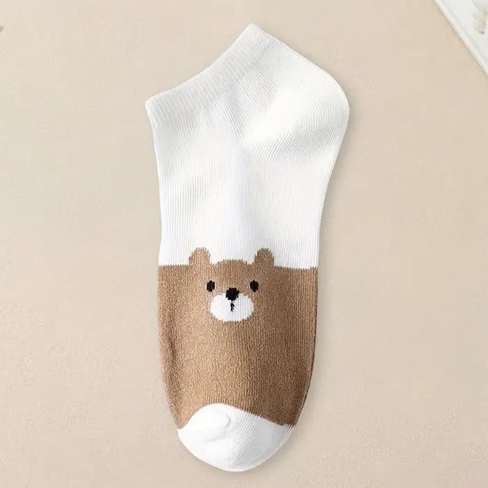 5 paires de chaussettes à motifs de dessin animé pour femmes