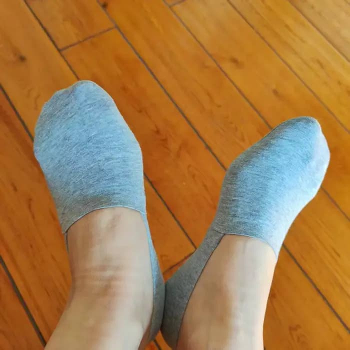 5 paires de chaussettes invisibles sans couture pour femmes, printemps-été, antidérapantes, en silicone, à coupe basse, couleur unie gris, style européen