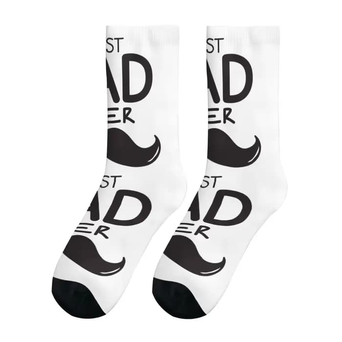 Chaussettes mi-mollet imprimées sur le thème de la fête des pères