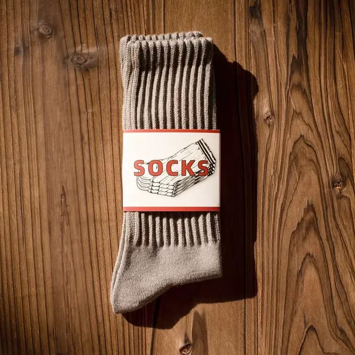 Chaussettes longues américaines fil épais tricot hommes cyclisme nouveau automne et hiver court rétro mâle chaussette coton cadeau sport homme blanc
