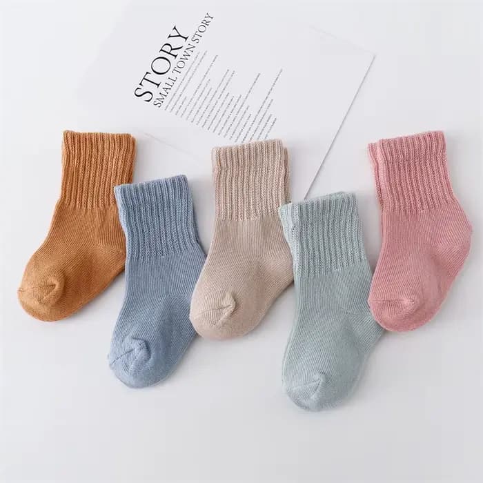 6 paires/ensemble nouveau-né bébé garçon fille chaussette coton solide doux infantile enfant en bas âge chaussettes