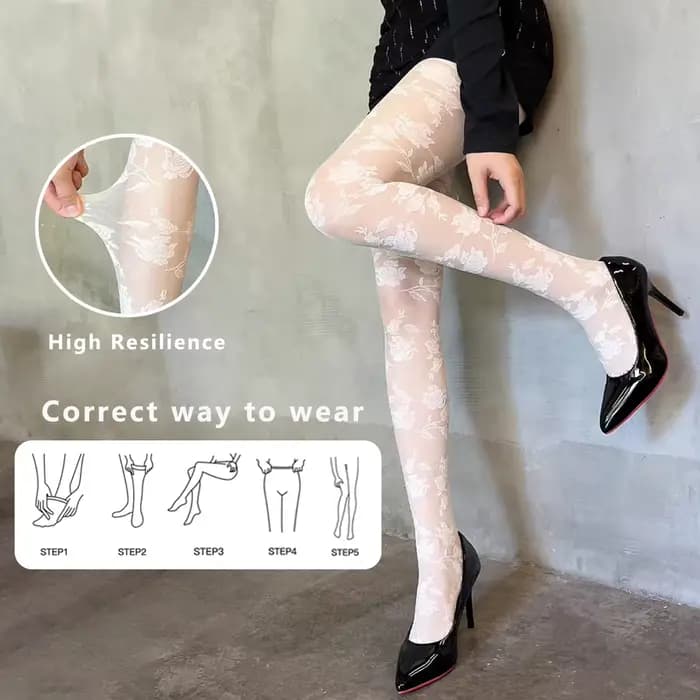 1 paire de collants anti-déchirure pour femmes très extensibles
