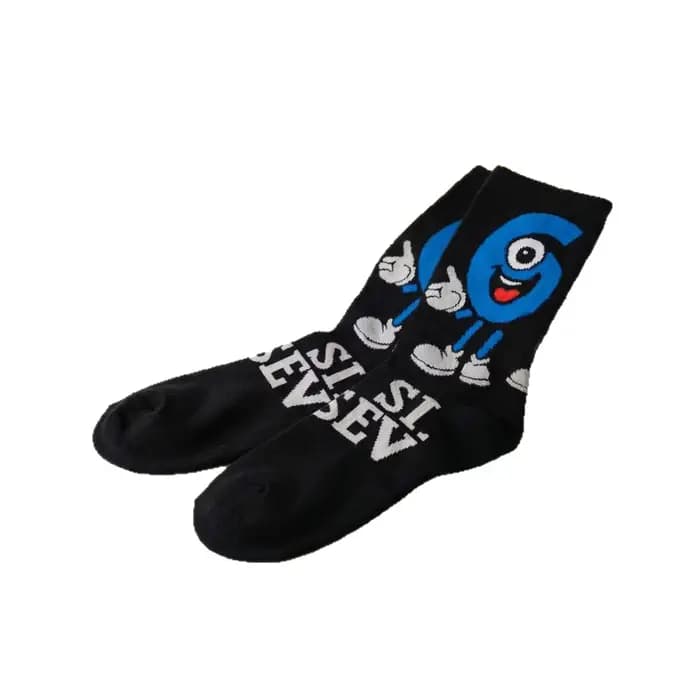 Nouvelle Arrivée Transfrontalière 67 Chaussettes mi-mollet pour hommes à motifs de dessins animés et lettres amusantes