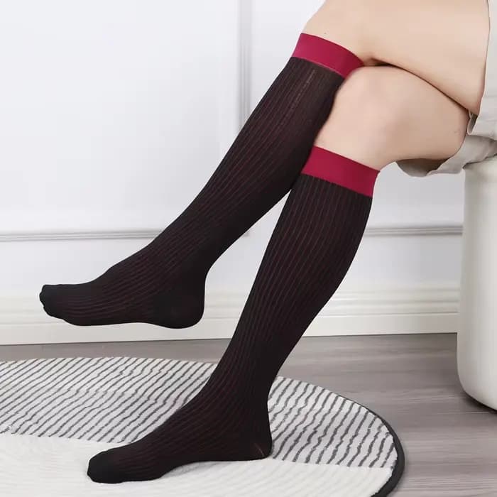 Injoptics-Chaussettes mi-longues au genou pour hommes