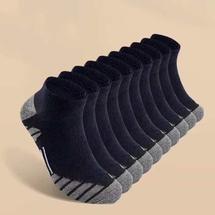 10 paires Cool hommes noir blanc quatre saisons coton chaussette ensemble mâle couleur unie respirant sport course