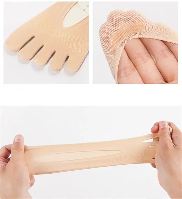 Chaussettes d'été à cinq doigts pour femmes, ultrafines, amusantes, bateau invisible, respirantes, courtes, à faible rinçage, non ald