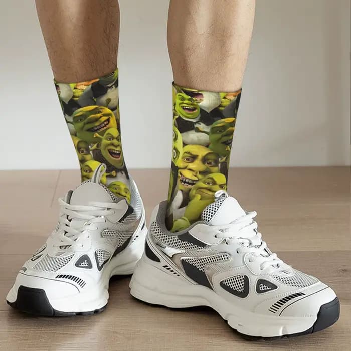 Chaussettes Hip-Hop Shreks Memes pour femmes et hommes