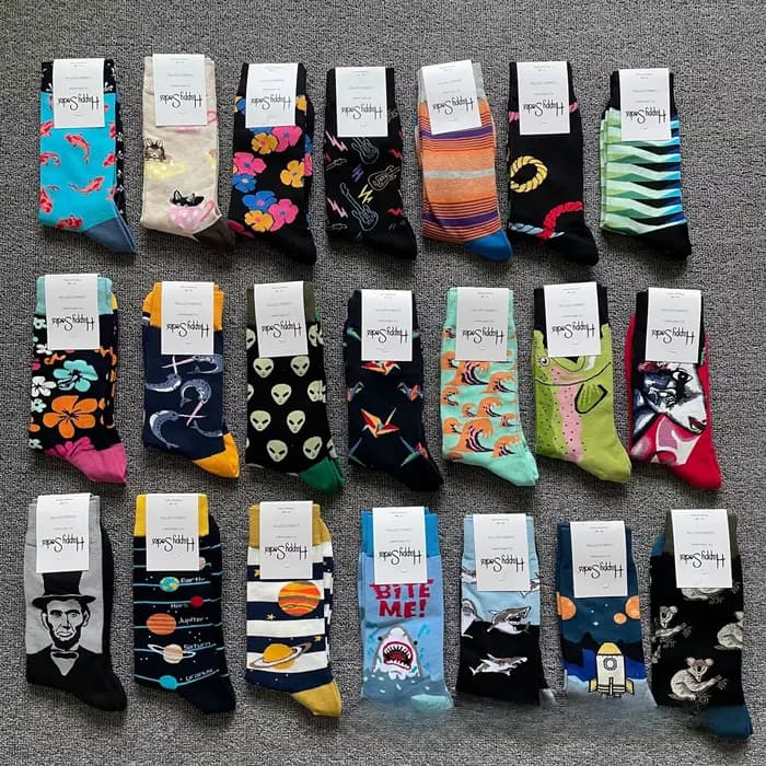 Happy Men Dress Chaussettes Nouveauté Hommes 8-12 Crazy Fun Sockfly