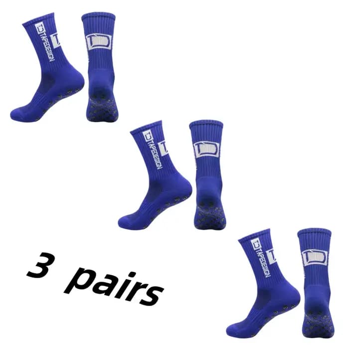 3 paires/lot nouveau dans antidérapant Tapedesign chaussettes de Football mi-mollet