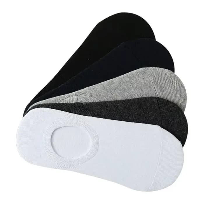 5 paires de chaussettes invisibles et pantoufles pour hommes