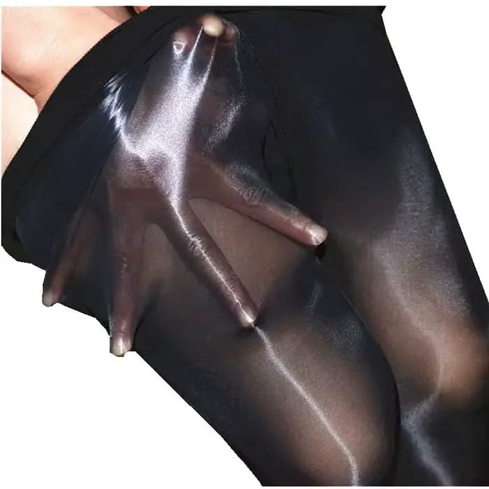 Collants brillants à l'huile à taille haute pour femmes