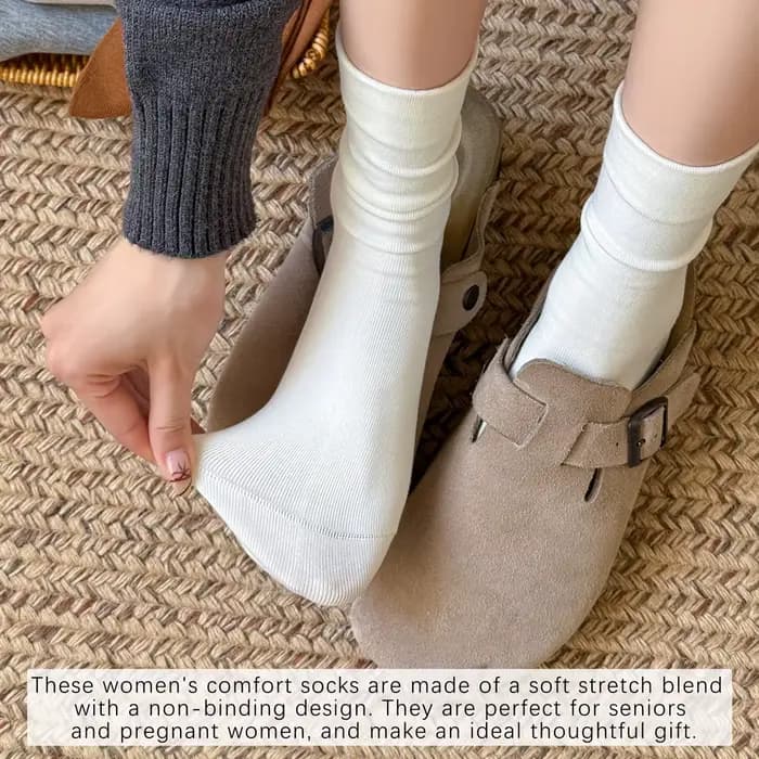 Chaussettes en coton sans couture empilables pour femmes - Portez-les en version tombante ou droite