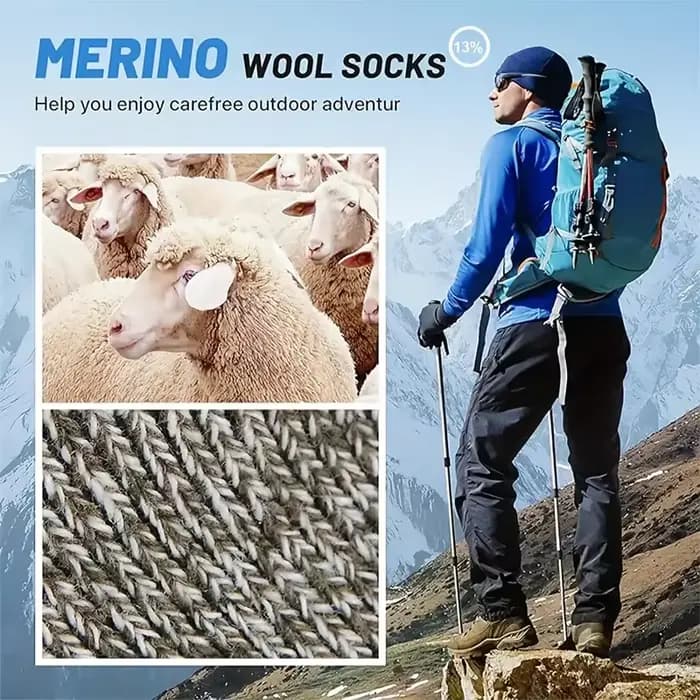 5 paires de chaussettes thermiques d'hiver pour hommes