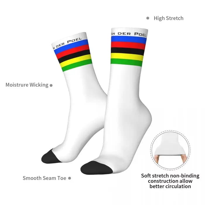 Mathieu Van Der Poel cycliste MVDP hommes femmes chaussettes coupe-vent nouveauté printemps été automne hiver bas cadeau