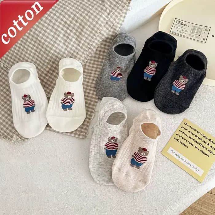 Chaussettes femme dessin animé ours en peluche mignon Kawaii Harajuku mode japonaise Verstaike cheville