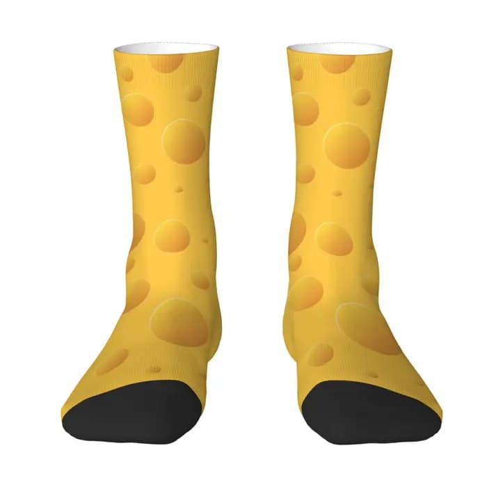 Chaussettes mi-mollet pour hommes à imprimé dessin animé mignon et amusant