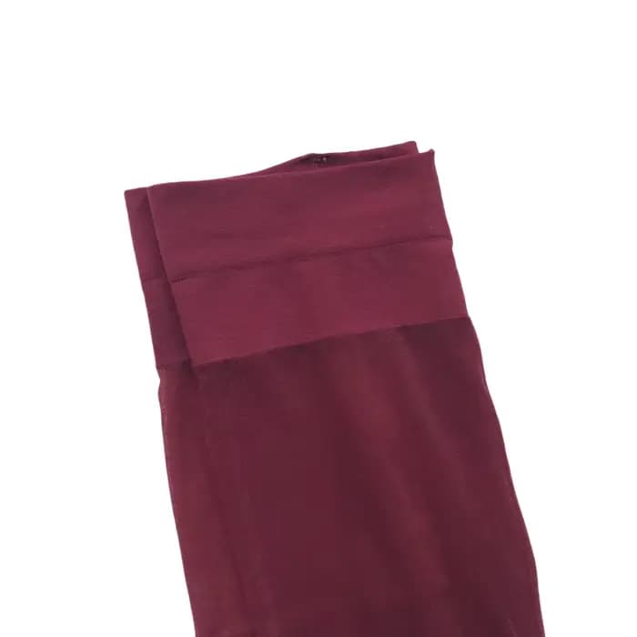 Collants d'été sans pieds Sheer Matt 40D pour femmes bordeaux Leggings capri sans