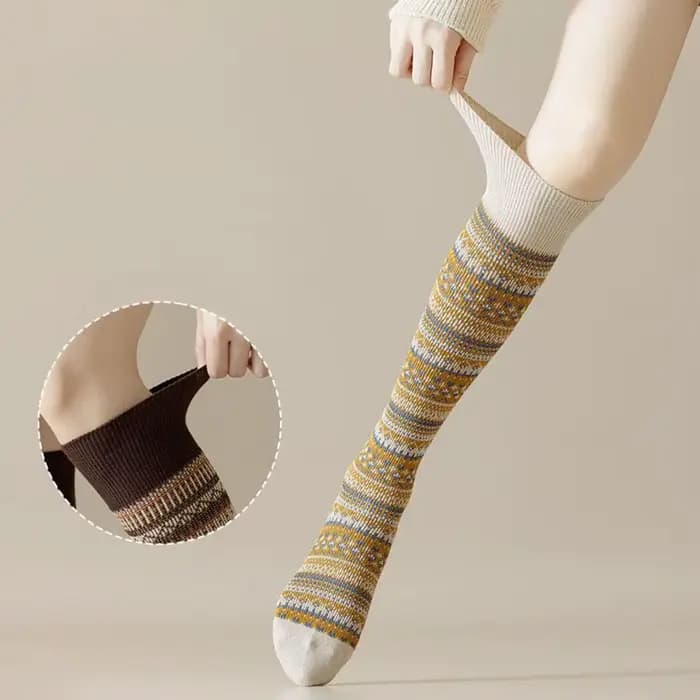 Chaussettes femmes moyen et haut Tube mollet et genou