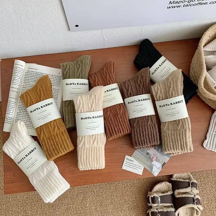 Lot de 4 paires de chaussettes en cachemire pour femmes