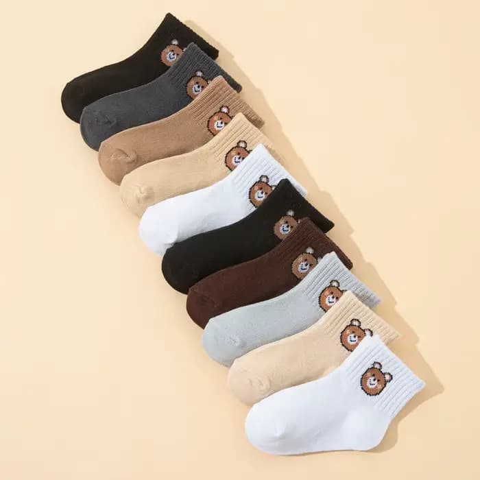 10 paires de chaussettes courtes élastiques mi-mollet